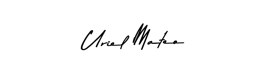 Create a beautiful signature design for name Uriel Mateo. With this signature (Asem Kandis PERSONAL USE) fonts, you can make a handwritten signature for free. Uriel Mateo signature style 9 images and pictures png