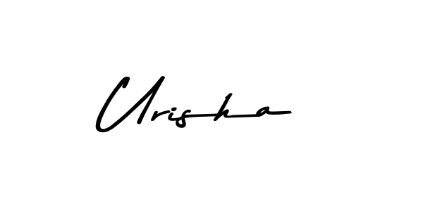 Make a beautiful signature design for name Urisha. With this signature (Asem Kandis PERSONAL USE) style, you can create a handwritten signature for free. Urisha signature style 9 images and pictures png