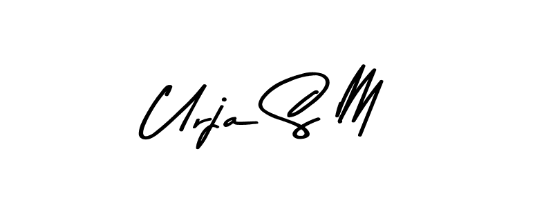 Also You can easily find your signature by using the search form. We will create Urja S M name handwritten signature images for you free of cost using Asem Kandis PERSONAL USE sign style. Urja S M signature style 9 images and pictures png