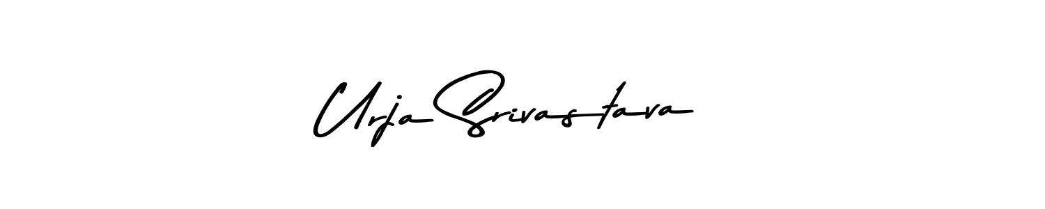 Make a beautiful signature design for name Urja Srivastava. With this signature (Asem Kandis PERSONAL USE) style, you can create a handwritten signature for free. Urja Srivastava signature style 9 images and pictures png