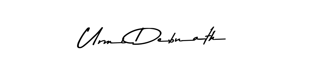 Asem Kandis PERSONAL USE is a professional signature style that is perfect for those who want to add a touch of class to their signature. It is also a great choice for those who want to make their signature more unique. Get Urmi Debnath name to fancy signature for free. Urmi Debnath signature style 9 images and pictures png
