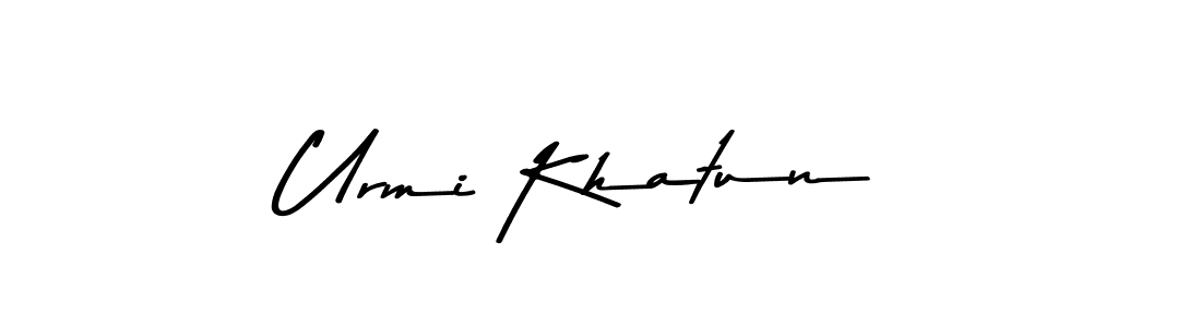 How to make Urmi Khatun name signature. Use Asem Kandis PERSONAL USE style for creating short signs online. This is the latest handwritten sign. Urmi Khatun signature style 9 images and pictures png