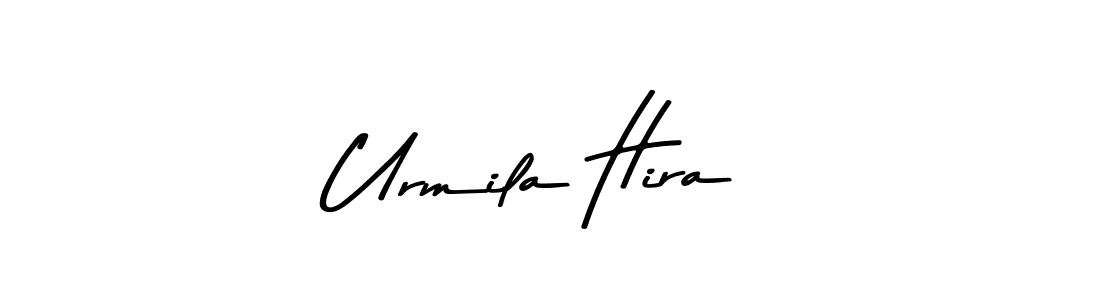 How to make Urmila Hira name signature. Use Asem Kandis PERSONAL USE style for creating short signs online. This is the latest handwritten sign. Urmila Hira signature style 9 images and pictures png