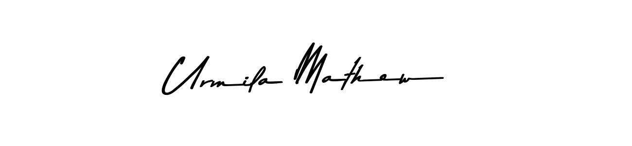 Asem Kandis PERSONAL USE is a professional signature style that is perfect for those who want to add a touch of class to their signature. It is also a great choice for those who want to make their signature more unique. Get Urmila Mathew name to fancy signature for free. Urmila Mathew signature style 9 images and pictures png