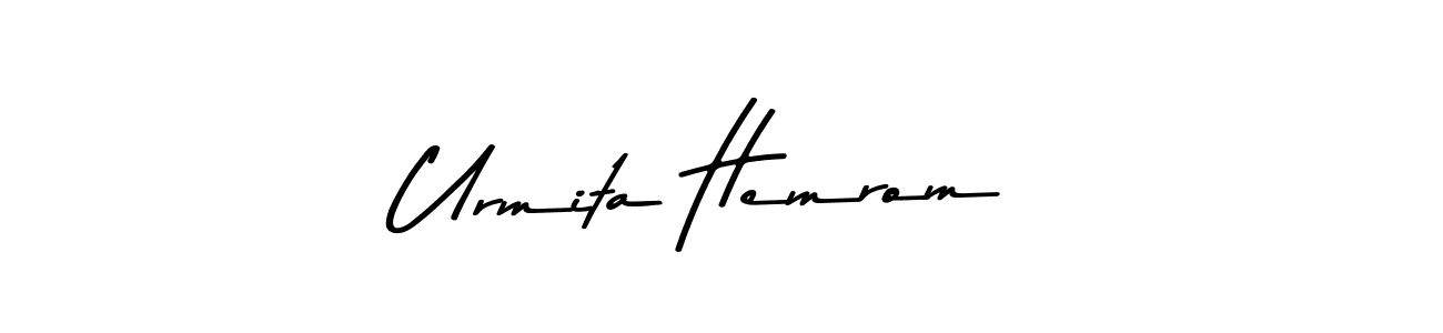 Design your own signature with our free online signature maker. With this signature software, you can create a handwritten (Asem Kandis PERSONAL USE) signature for name Urmita Hemrom. Urmita Hemrom signature style 9 images and pictures png