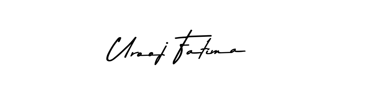 Create a beautiful signature design for name Urooj Fatima. With this signature (Asem Kandis PERSONAL USE) fonts, you can make a handwritten signature for free. Urooj Fatima signature style 9 images and pictures png