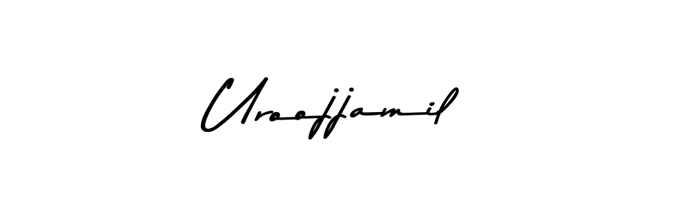 Create a beautiful signature design for name Uroojjamil. With this signature (Asem Kandis PERSONAL USE) fonts, you can make a handwritten signature for free. Uroojjamil signature style 9 images and pictures png