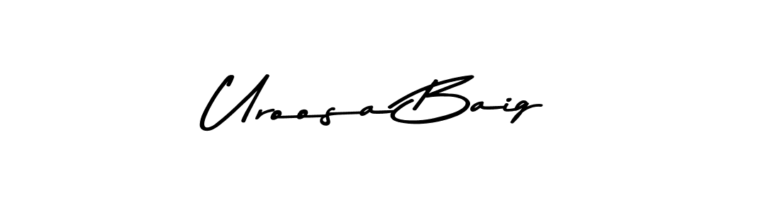 You should practise on your own different ways (Asem Kandis PERSONAL USE) to write your name (Uroosa Baig) in signature. don't let someone else do it for you. Uroosa Baig signature style 9 images and pictures png