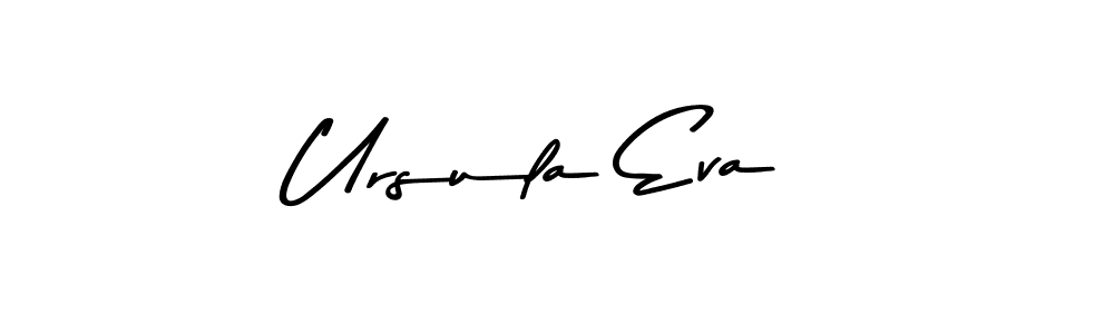 This is the best signature style for the Ursula Eva name. Also you like these signature font (Asem Kandis PERSONAL USE). Mix name signature. Ursula Eva signature style 9 images and pictures png