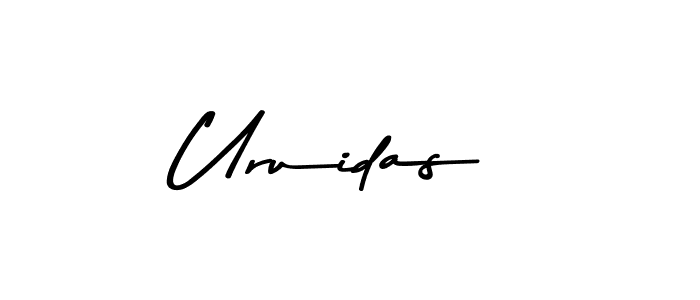 The best way (Asem Kandis PERSONAL USE) to make a short signature is to pick only two or three words in your name. The name Uruidas include a total of six letters. For converting this name. Uruidas signature style 9 images and pictures png