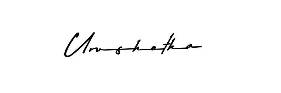 Design your own signature with our free online signature maker. With this signature software, you can create a handwritten (Asem Kandis PERSONAL USE) signature for name Urushotha. Urushotha signature style 9 images and pictures png