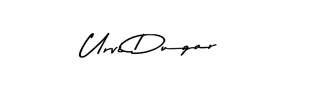 You should practise on your own different ways (Asem Kandis PERSONAL USE) to write your name (Urvi Dugar) in signature. don't let someone else do it for you. Urvi Dugar signature style 9 images and pictures png