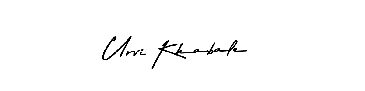 Design your own signature with our free online signature maker. With this signature software, you can create a handwritten (Asem Kandis PERSONAL USE) signature for name Urvi Khabale. Urvi Khabale signature style 9 images and pictures png
