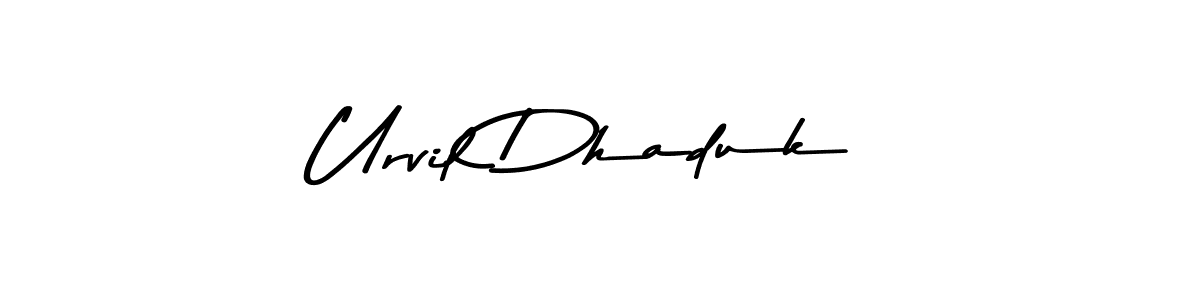 Design your own signature with our free online signature maker. With this signature software, you can create a handwritten (Asem Kandis PERSONAL USE) signature for name Urvil Dhaduk. Urvil Dhaduk signature style 9 images and pictures png