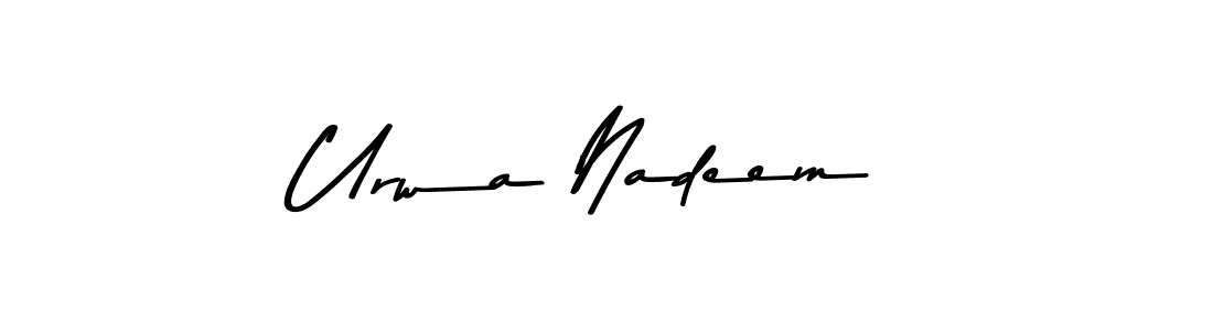 Make a beautiful signature design for name Urwa Nadeem. With this signature (Asem Kandis PERSONAL USE) style, you can create a handwritten signature for free. Urwa Nadeem signature style 9 images and pictures png