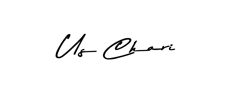 You should practise on your own different ways (Asem Kandis PERSONAL USE) to write your name (Us Chari) in signature. don't let someone else do it for you. Us Chari signature style 9 images and pictures png