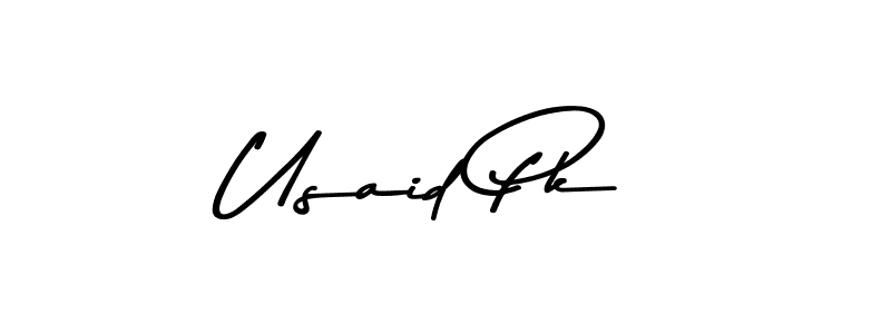 Design your own signature with our free online signature maker. With this signature software, you can create a handwritten (Asem Kandis PERSONAL USE) signature for name Usaid Pk. Usaid Pk signature style 9 images and pictures png