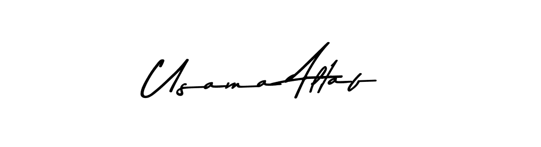 Create a beautiful signature design for name Usama Altaf. With this signature (Asem Kandis PERSONAL USE) fonts, you can make a handwritten signature for free. Usama Altaf signature style 9 images and pictures png
