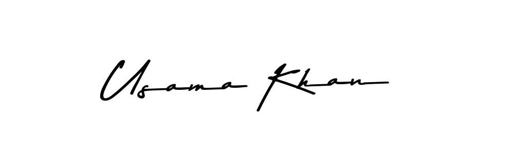 Make a beautiful signature design for name Usama Khan. With this signature (Asem Kandis PERSONAL USE) style, you can create a handwritten signature for free. Usama Khan signature style 9 images and pictures png