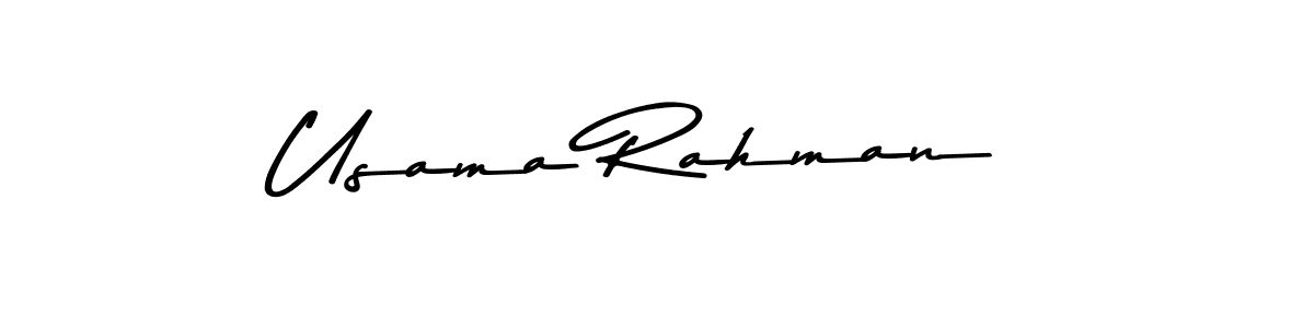 Use a signature maker to create a handwritten signature online. With this signature software, you can design (Asem Kandis PERSONAL USE) your own signature for name Usama Rahman. Usama Rahman signature style 9 images and pictures png