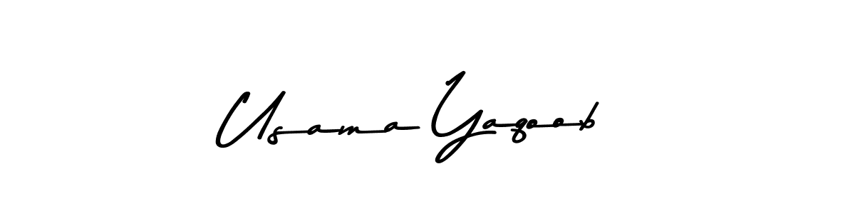 Use a signature maker to create a handwritten signature online. With this signature software, you can design (Asem Kandis PERSONAL USE) your own signature for name Usama Yaqoob. Usama Yaqoob signature style 9 images and pictures png