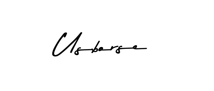How to make Usborse name signature. Use Asem Kandis PERSONAL USE style for creating short signs online. This is the latest handwritten sign. Usborse signature style 9 images and pictures png