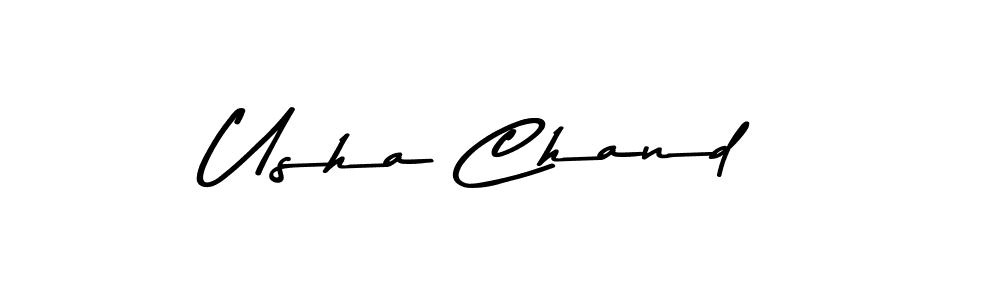 Make a beautiful signature design for name Usha Chand. With this signature (Asem Kandis PERSONAL USE) style, you can create a handwritten signature for free. Usha Chand signature style 9 images and pictures png