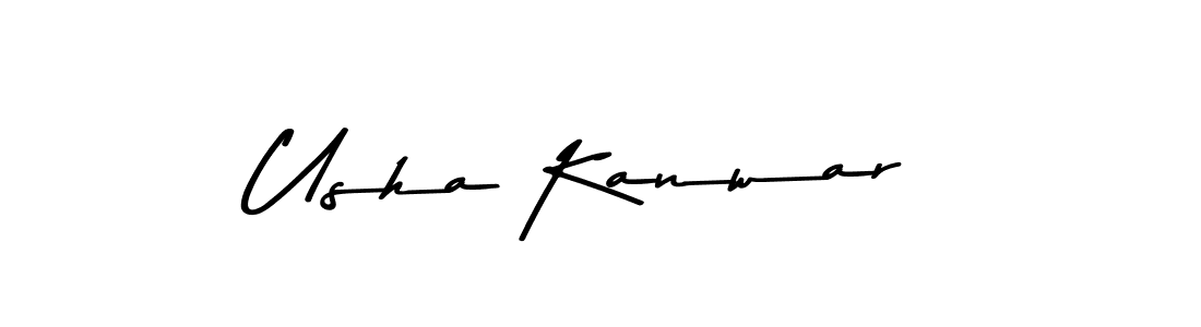 Design your own signature with our free online signature maker. With this signature software, you can create a handwritten (Asem Kandis PERSONAL USE) signature for name Usha Kanwar. Usha Kanwar signature style 9 images and pictures png