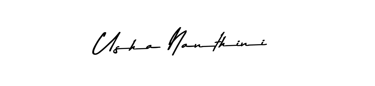 Usha Nanthini stylish signature style. Best Handwritten Sign (Asem Kandis PERSONAL USE) for my name. Handwritten Signature Collection Ideas for my name Usha Nanthini. Usha Nanthini signature style 9 images and pictures png