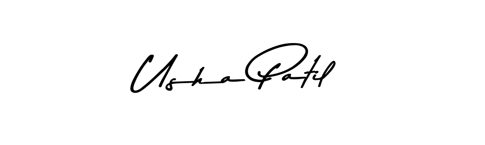 Make a beautiful signature design for name Usha Patil. With this signature (Asem Kandis PERSONAL USE) style, you can create a handwritten signature for free. Usha Patil signature style 9 images and pictures png