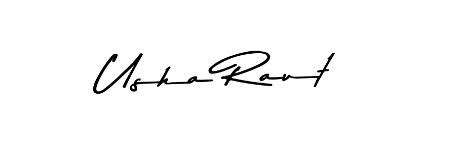 The best way (Asem Kandis PERSONAL USE) to make a short signature is to pick only two or three words in your name. The name Usha Raut include a total of six letters. For converting this name. Usha Raut signature style 9 images and pictures png