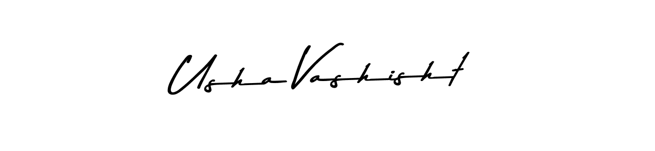 This is the best signature style for the Usha Vashisht name. Also you like these signature font (Asem Kandis PERSONAL USE). Mix name signature. Usha Vashisht signature style 9 images and pictures png