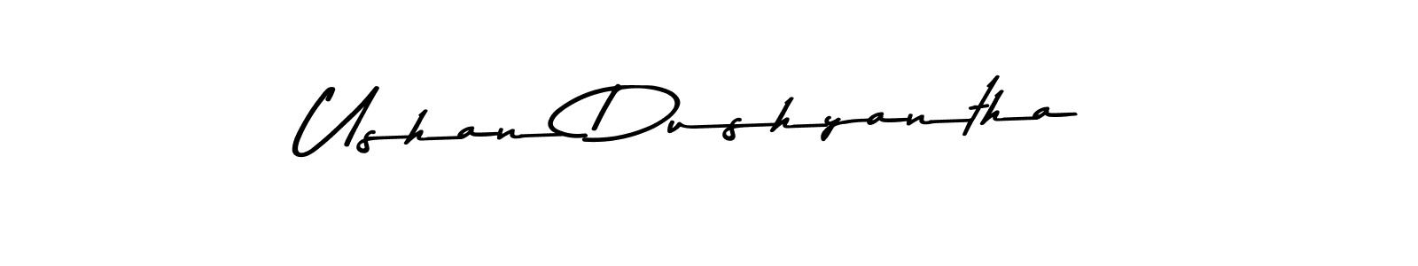 Create a beautiful signature design for name Ushan Dushyantha. With this signature (Asem Kandis PERSONAL USE) fonts, you can make a handwritten signature for free. Ushan Dushyantha signature style 9 images and pictures png