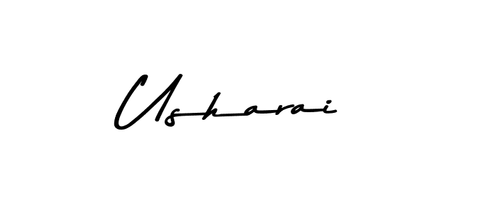 Create a beautiful signature design for name Usharai. With this signature (Asem Kandis PERSONAL USE) fonts, you can make a handwritten signature for free. Usharai signature style 9 images and pictures png