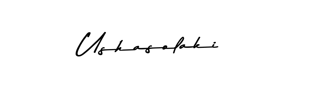Asem Kandis PERSONAL USE is a professional signature style that is perfect for those who want to add a touch of class to their signature. It is also a great choice for those who want to make their signature more unique. Get Ushasolaki name to fancy signature for free. Ushasolaki signature style 9 images and pictures png