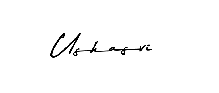 Create a beautiful signature design for name Ushasvi. With this signature (Asem Kandis PERSONAL USE) fonts, you can make a handwritten signature for free. Ushasvi signature style 9 images and pictures png