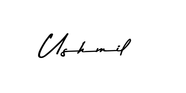 Create a beautiful signature design for name Ushmil. With this signature (Asem Kandis PERSONAL USE) fonts, you can make a handwritten signature for free. Ushmil signature style 9 images and pictures png