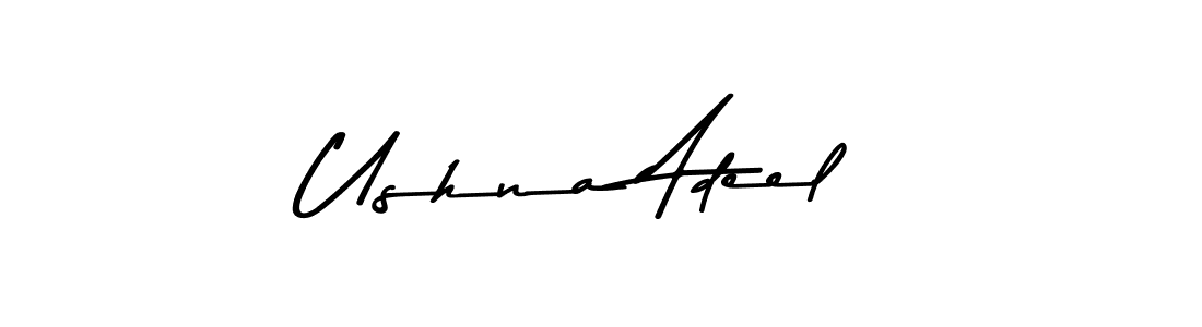 You can use this online signature creator to create a handwritten signature for the name Ushna Adeel. This is the best online autograph maker. Ushna Adeel signature style 9 images and pictures png