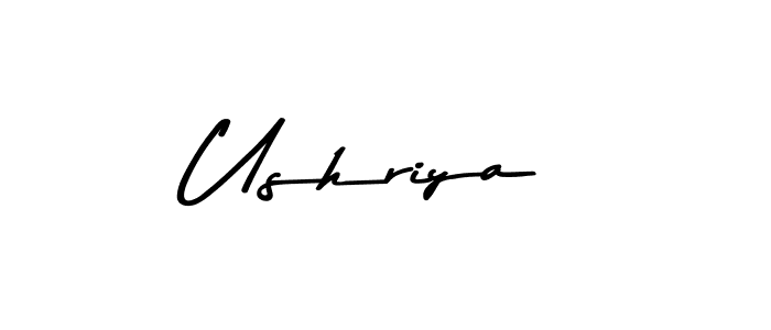 Ushriya stylish signature style. Best Handwritten Sign (Asem Kandis PERSONAL USE) for my name. Handwritten Signature Collection Ideas for my name Ushriya. Ushriya signature style 9 images and pictures png