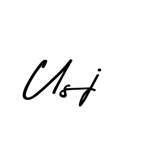 Design your own signature with our free online signature maker. With this signature software, you can create a handwritten (Asem Kandis PERSONAL USE) signature for name Usj. Usj signature style 9 images and pictures png