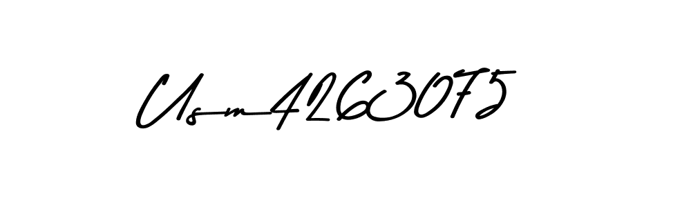 How to make Usm4263075 name signature. Use Asem Kandis PERSONAL USE style for creating short signs online. This is the latest handwritten sign. Usm4263075 signature style 9 images and pictures png