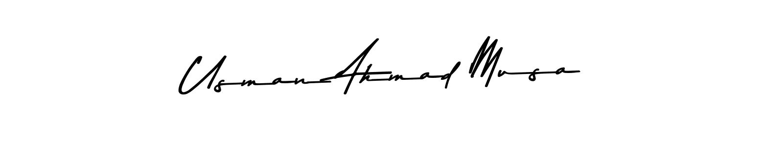 Use a signature maker to create a handwritten signature online. With this signature software, you can design (Asem Kandis PERSONAL USE) your own signature for name Usman Ahmad Musa. Usman Ahmad Musa signature style 9 images and pictures png