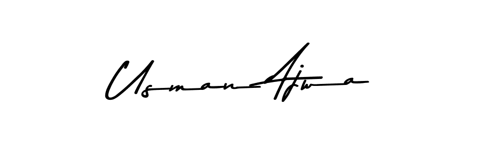 Make a beautiful signature design for name Usman Ajwa. With this signature (Asem Kandis PERSONAL USE) style, you can create a handwritten signature for free. Usman Ajwa signature style 9 images and pictures png