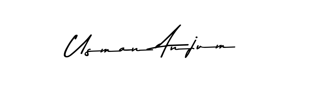 Design your own signature with our free online signature maker. With this signature software, you can create a handwritten (Asem Kandis PERSONAL USE) signature for name Usman Anjum. Usman Anjum signature style 9 images and pictures png