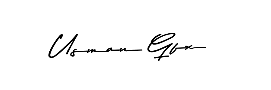 Usman Gfx stylish signature style. Best Handwritten Sign (Asem Kandis PERSONAL USE) for my name. Handwritten Signature Collection Ideas for my name Usman Gfx. Usman Gfx signature style 9 images and pictures png