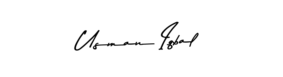 Make a beautiful signature design for name Usman Iqbal. With this signature (Asem Kandis PERSONAL USE) style, you can create a handwritten signature for free. Usman Iqbal signature style 9 images and pictures png