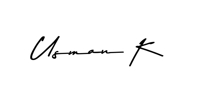 Asem Kandis PERSONAL USE is a professional signature style that is perfect for those who want to add a touch of class to their signature. It is also a great choice for those who want to make their signature more unique. Get Usman K name to fancy signature for free. Usman K signature style 9 images and pictures png