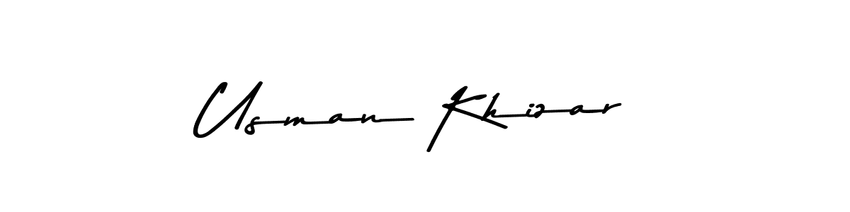 Use a signature maker to create a handwritten signature online. With this signature software, you can design (Asem Kandis PERSONAL USE) your own signature for name Usman Khizar. Usman Khizar signature style 9 images and pictures png
