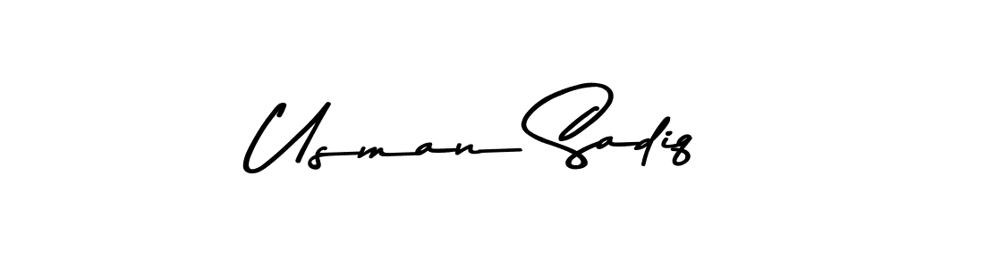 The best way (Asem Kandis PERSONAL USE) to make a short signature is to pick only two or three words in your name. The name Usman Sadiq include a total of six letters. For converting this name. Usman Sadiq signature style 9 images and pictures png