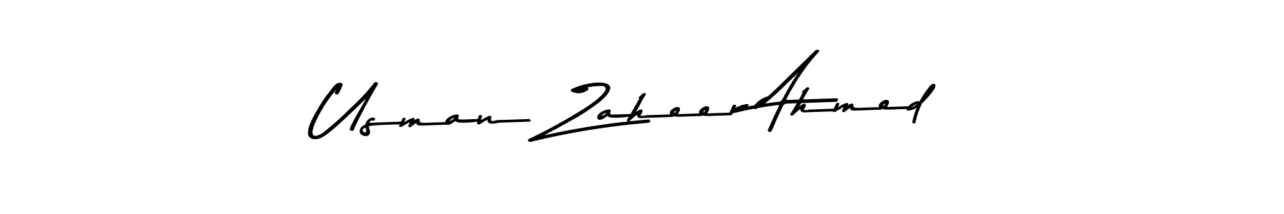 Make a beautiful signature design for name Usman Zaheer Ahmed. With this signature (Asem Kandis PERSONAL USE) style, you can create a handwritten signature for free. Usman Zaheer Ahmed signature style 9 images and pictures png